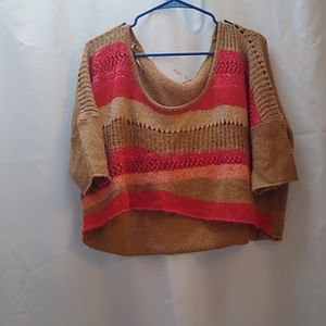 Striped free people crop top